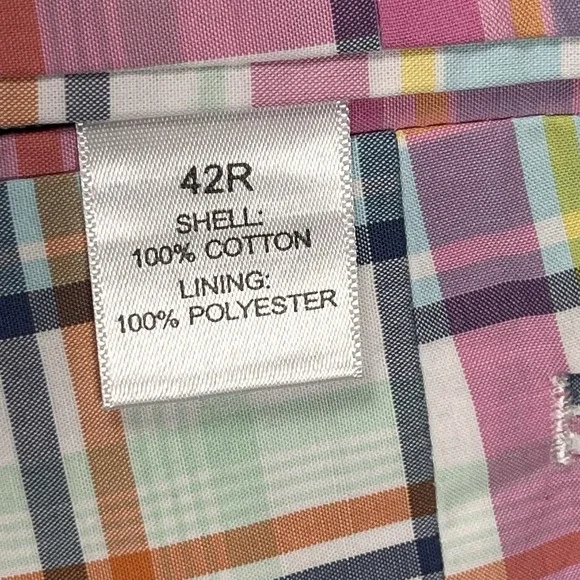 Alan Flusser Blazer Men's Plaid Sport Coat Blazer Sz 42R Academia Preppy Easter - Picture 5 of 8